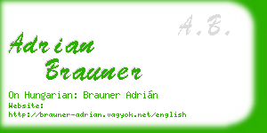 adrian brauner business card