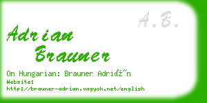 adrian brauner business card